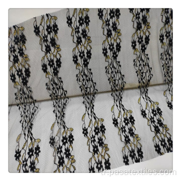 Siyah altın lurex dantel kumaş son ucuz kaliteli Afrika dantel yumuşak dokunuş